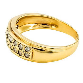 9ct Gold Cubic Zirconia Band Ring Size Q